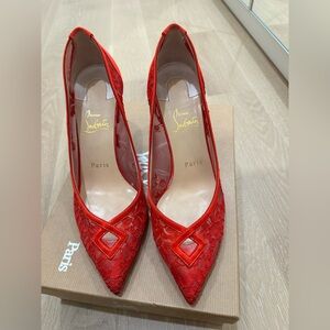 Dyed red Christian Louboutins